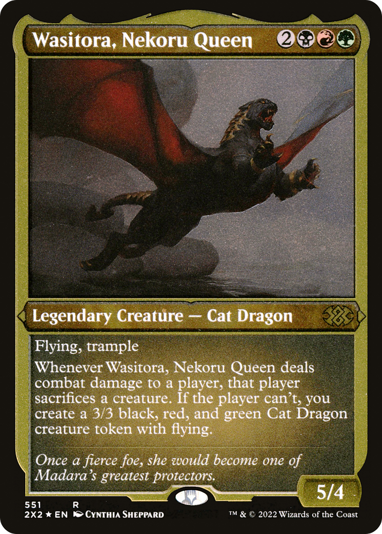 {R} Wasitora, Nekoru Queen (Foil Etched) [Double Masters 2022][2X2 551]