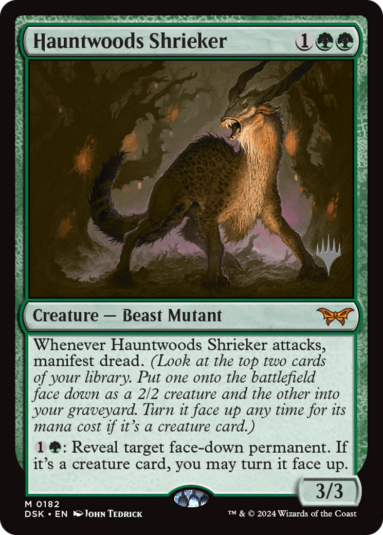 {@R} Hauntwoods Shrieker [Duskmourn: House of Horror Promos][PP DSK 182]