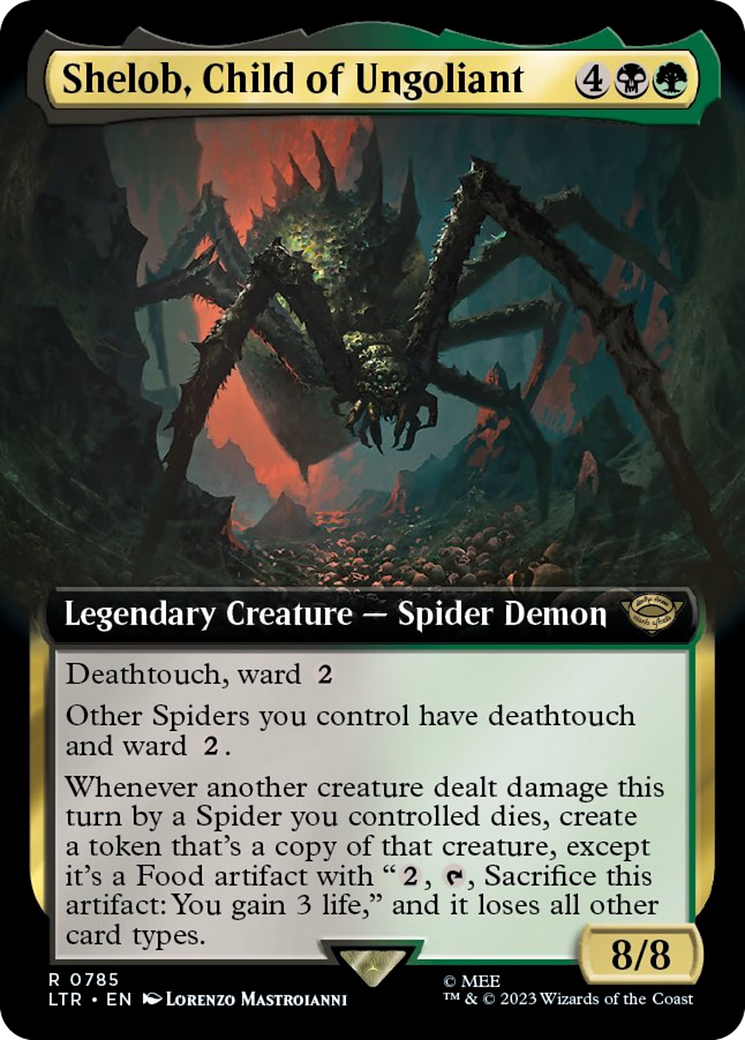 {R} Shelob, Child of Ungoliant (Extended Art) (Surge Foil) [LTR 785] (Extended Art) Foil