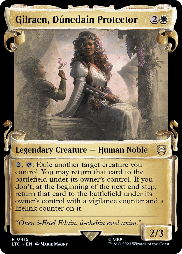 {R} Gilraen, Dunedain Protector [The Lord of the Rings: Tales of Middle-Earth Commander Showcase Scrolls][LTC 415]