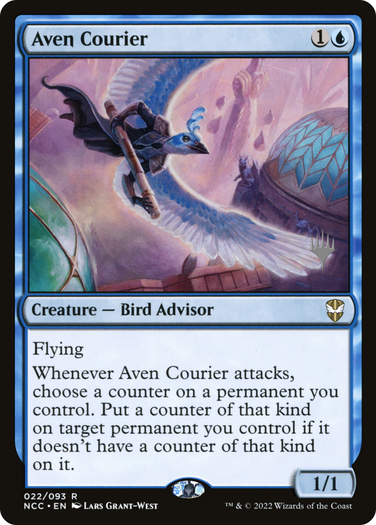 {R} Aven Courier (Promo Pack) [Streets of New Capenna Commander Promos][PP NCC 022]