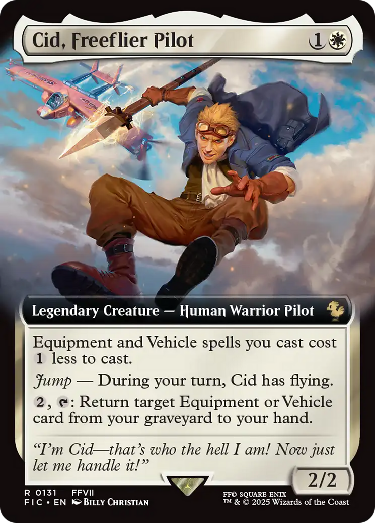 {R} Cid, Freeflier Pilot (Extended Art) [FINAL FANTASY Commander][FIC 131]