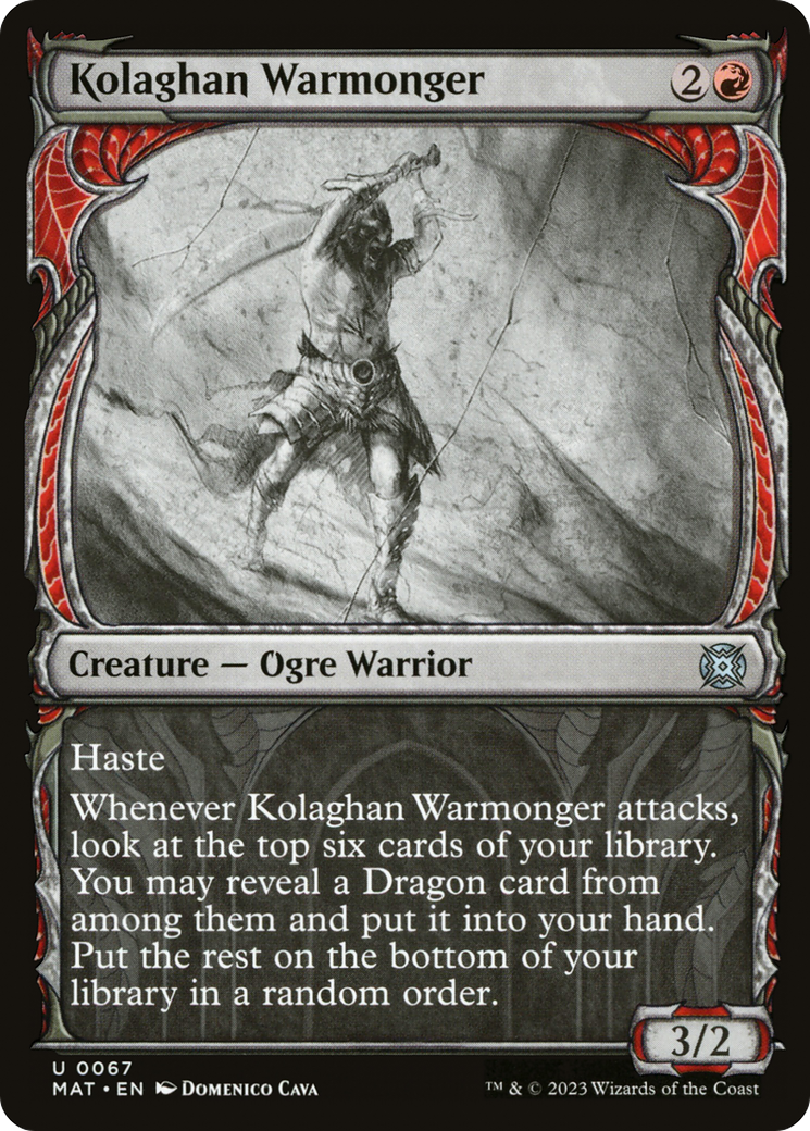 {C} Kolaghan Warmonger (Showcase) [March of the Machine: The Aftermath][MAT 067]