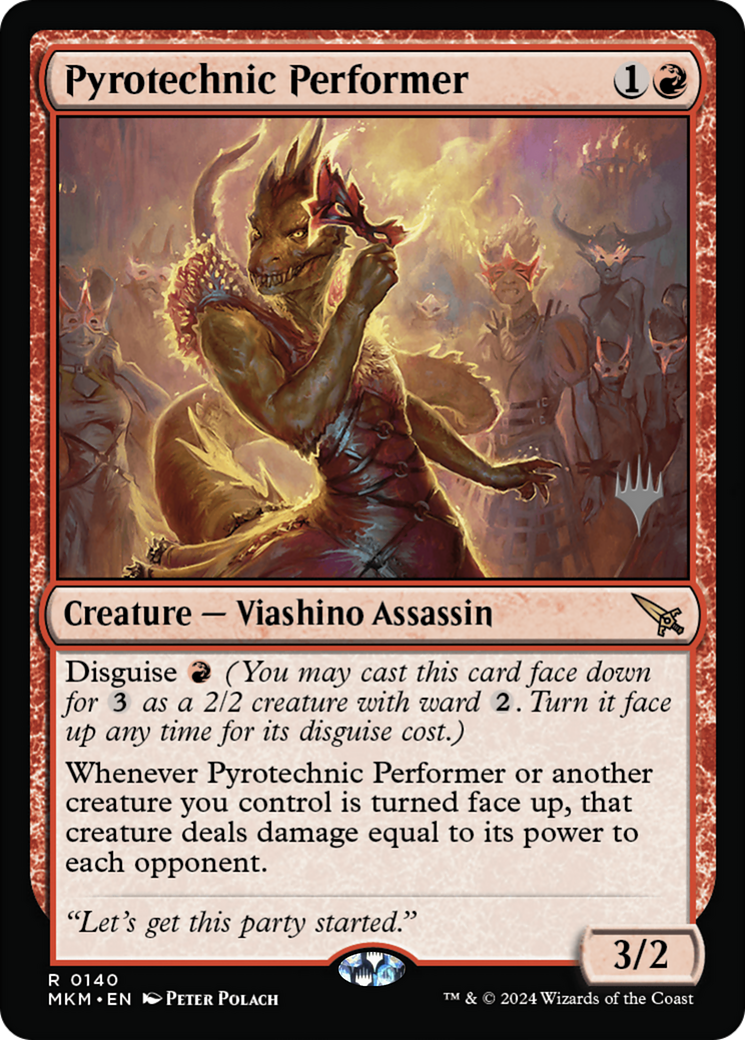 {R} Pyrotechnic Performer (Promo Pack) [Murders at Karlov Manor Promos][PP MKM 140]