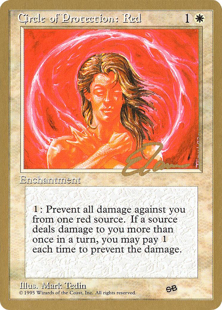 {C} Circle of Protection: Red (Eric Tam) (SB) [Pro Tour Collector Set][GB PTC ET17SB]