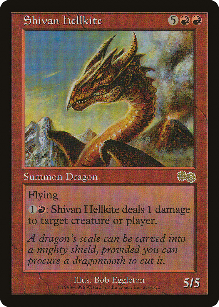 {R} Shivan Hellkite [Urza's Saga][USG 214]