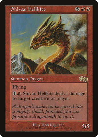 {R} Shivan Hellkite [Urza's Saga][USG 214]