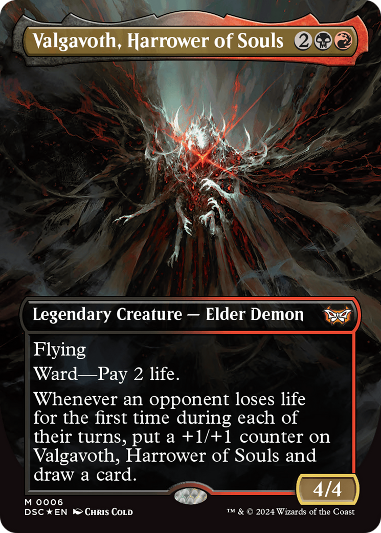 {R} Valgavoth, Harrower of Souls (Borderless) [Duskmourn: House of Horror Commander][DSC 006]