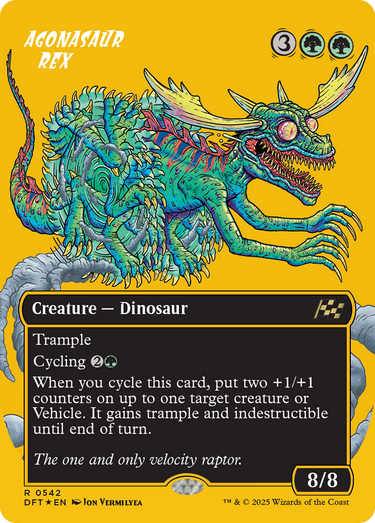 {@R} Agonasaur Rex (Borderless) (First-Place Foil) [Aetherdrift][DFT 542]