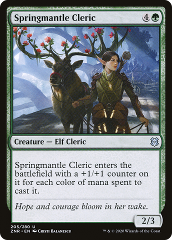 {C} Springmantle Cleric [Zendikar Rising][ZNR 205]