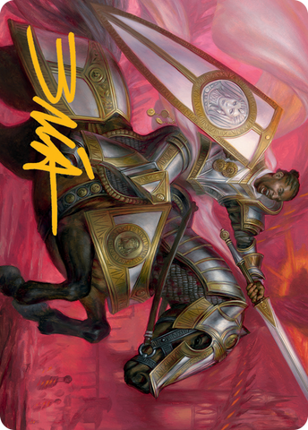 {A} Sigiled Sentinel Art Card (Gold-Stamped Signature) [March of the Machine Art Series][GS AMOM 009]