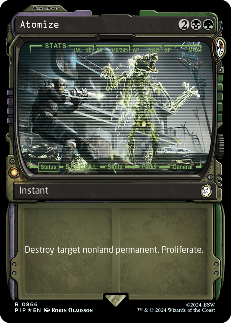 {R} Atomize (Showcase) (Surge Foil) [Fallout][PIP 866]