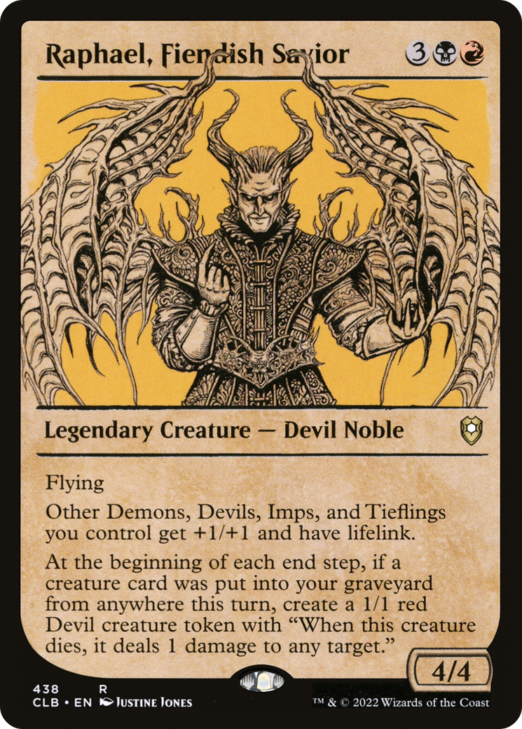 {R} Raphael, Fiendish Savior (Showcase) [Commander Legends: Battle for Baldur's Gate][CLB 438]