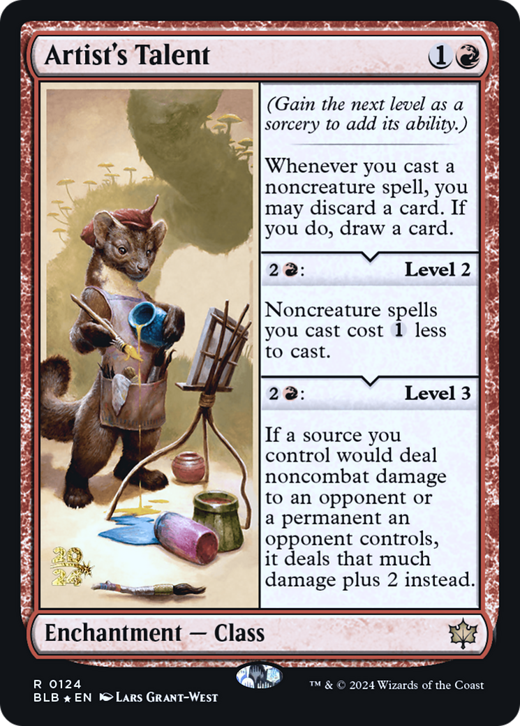 {@R} Artist's Talent [Bloomburrow Prerelease Promos][PR BLB 124]
