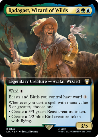 {R} Radagast, Wizard of Wilds (Extended Art) [The Lord of the Rings: Tales of Middle-Earth Commander][LTC 147]
