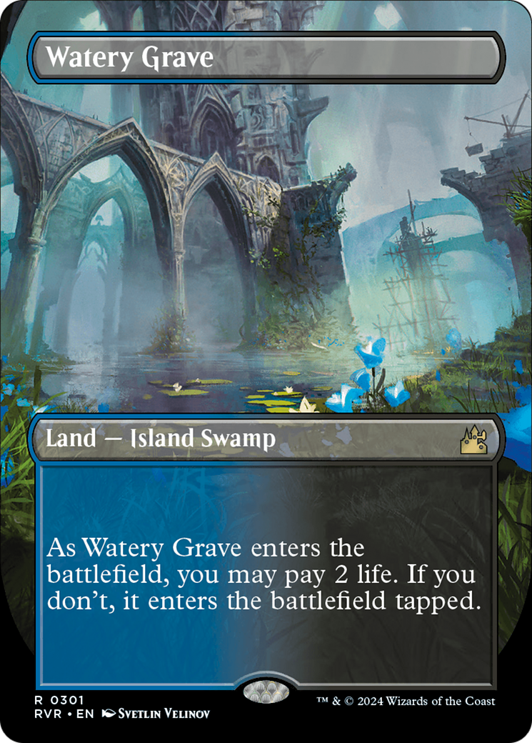{R} Watery Grave (Borderless) [Ravnica Remastered][RVR 301]