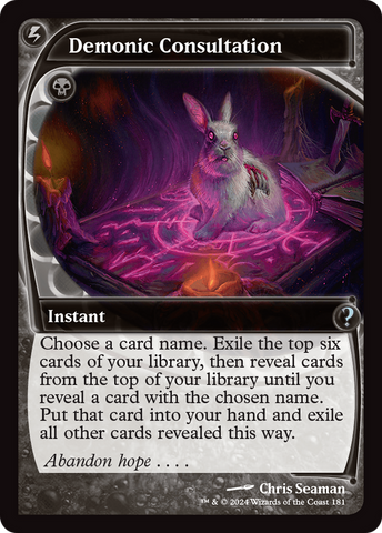 {C} Demonic Consultation (Future Sight) [Mystery Booster 2][MB2 181]