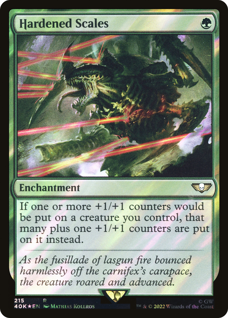 {R} Hardened Scales (Surge Foil) [Universes Beyond: Warhammer 40,000][SF 40K 215]