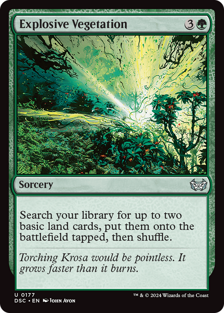 {C} Explosive Vegetation [Duskmourn: House of Horror Commander][DSC 177]