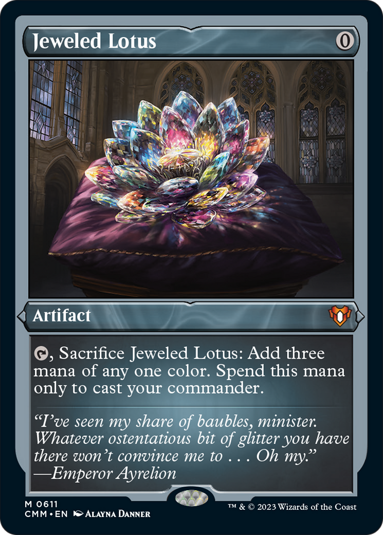 {R} Jeweled Lotus (Foil Etched) [Commander Masters][CMM 611]