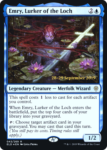 {R} Emry, Lurker of the Loch [Throne of Eldraine Prerelease Promos][PR ELD 043]