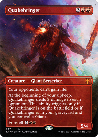 {R} Quakebringer (Borderless Alternate Art) [Kaldheim][KHM 297]