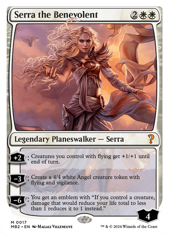 {R} Serra the Benevolent (White Border) [Mystery Booster 2][MB2 017]
