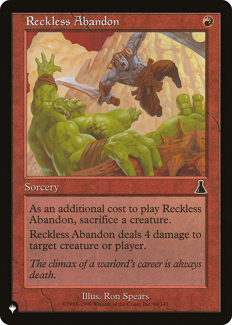 Reckless Abandon [LIST 94/143]