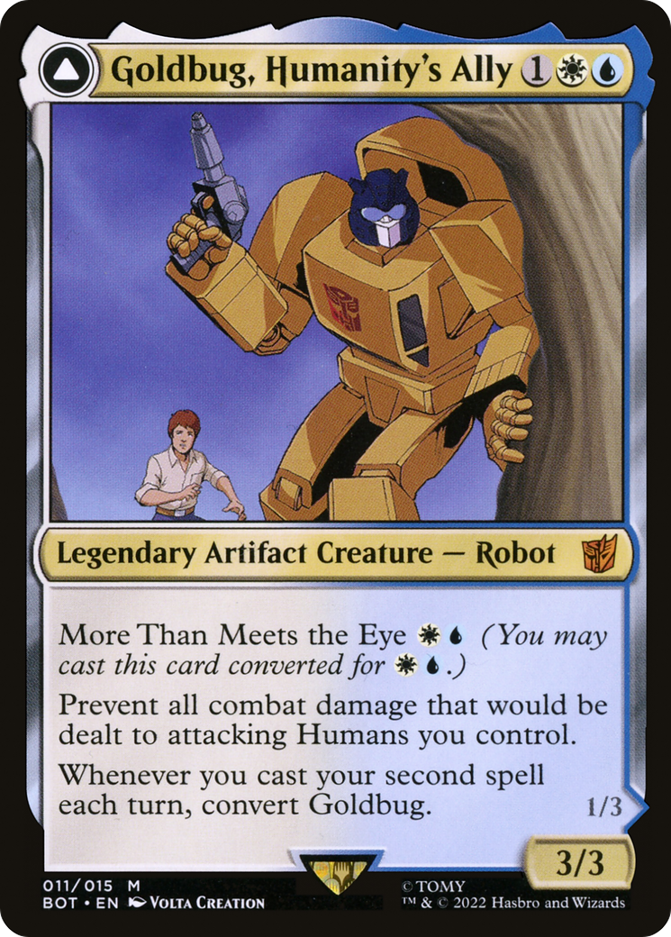 {R} Goldbug, Humanity's Ally // Goldbug, Scrappy Scout [Transformers][BOT 011]