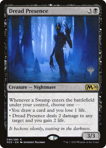 {R} Dread Presence (Promo Pack) [Core Set 2020 Promos][PP M20 096]