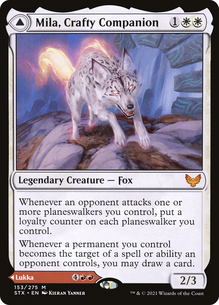 {R} Mila, Crafty Companion // Lukka, Wayward Bonder [Strixhaven: School of Mages][STX 153]