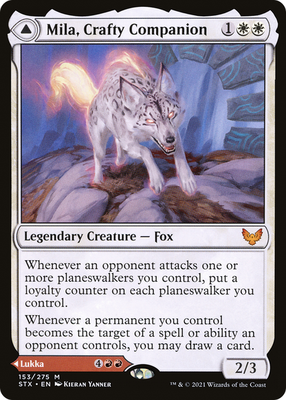 {R} Mila, Crafty Companion // Lukka, Wayward Bonder [Strixhaven: School of Mages][STX 153]
