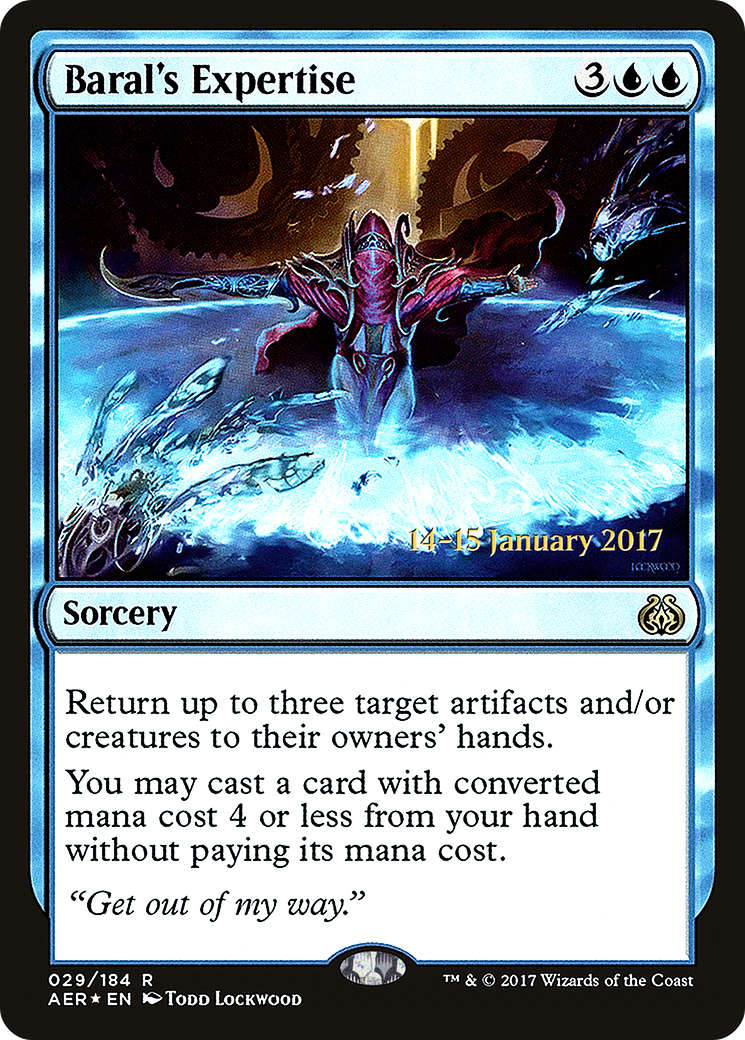 {R} Baral's Expertise [Aether Revolt Prerelease Promos][PR AER 029] - Misty Mountain Games