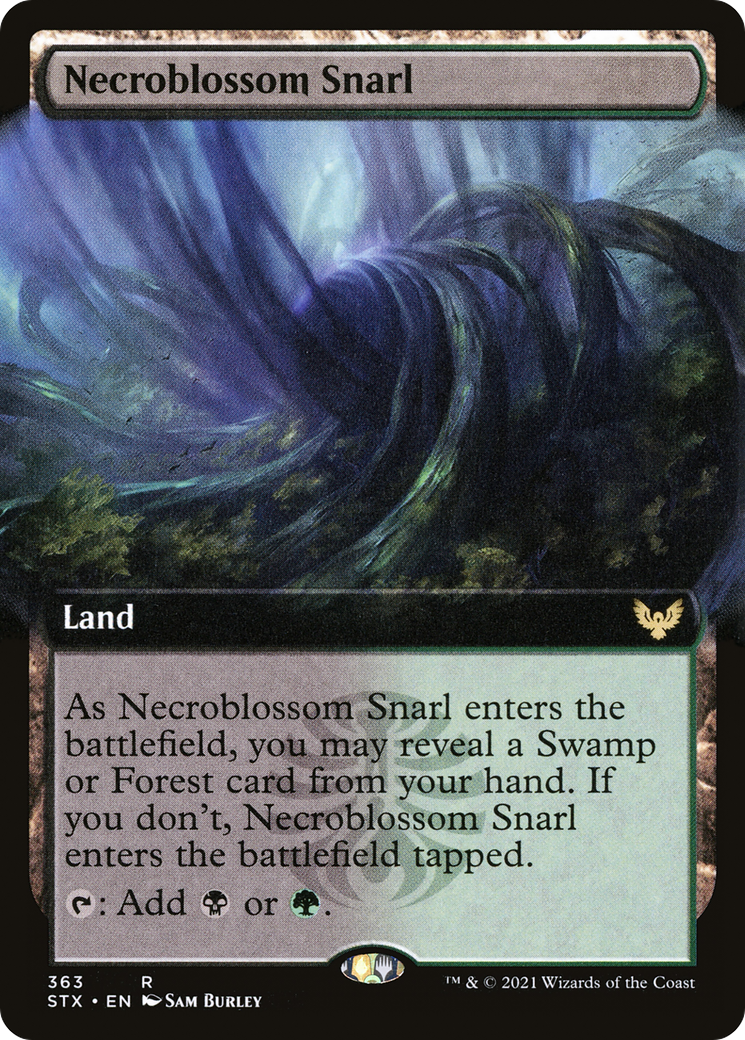 {R} Necroblossom Snarl (Extended Art) [Strixhaven: School of Mages][STX 363]