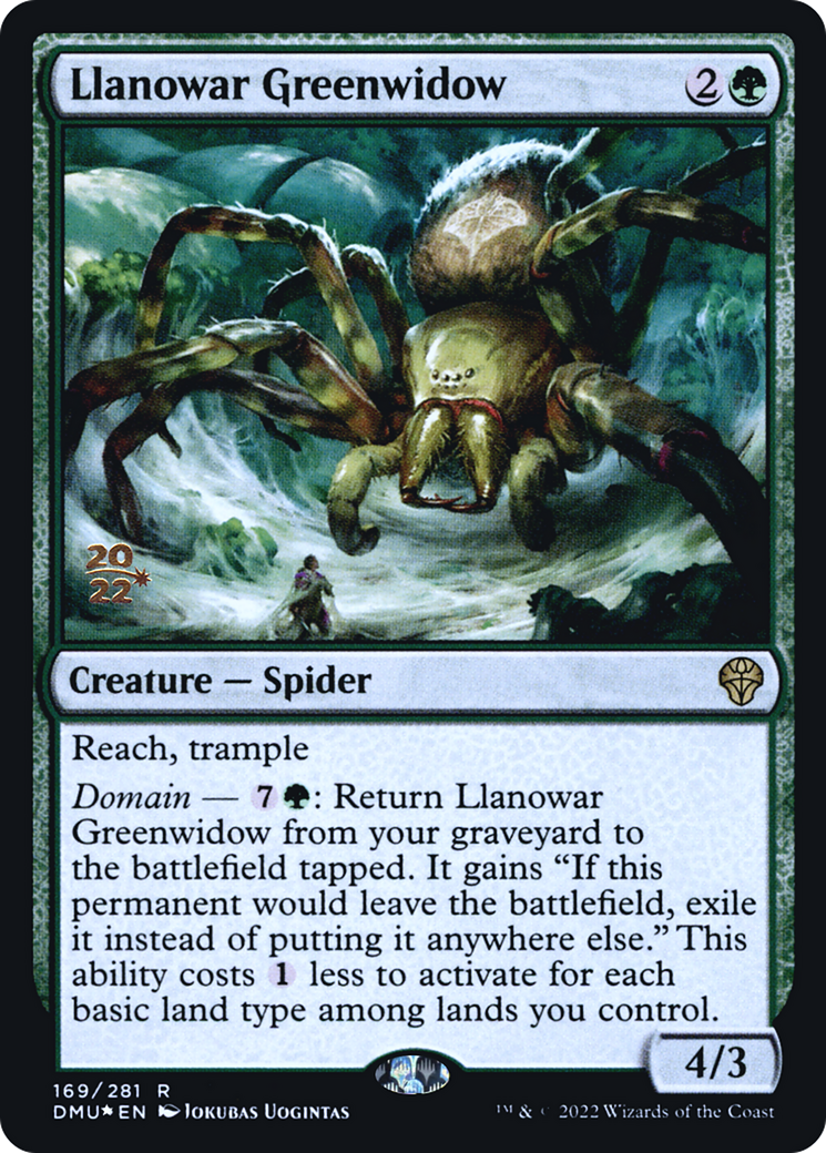 {R} Llanowar Greenwidow [Dominaria United Prerelease Promos][PR DMU 169]