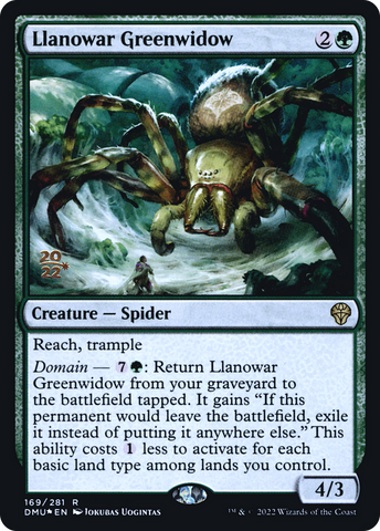 {R} Llanowar Greenwidow [Dominaria United Prerelease Promos][PR DMU 169]
