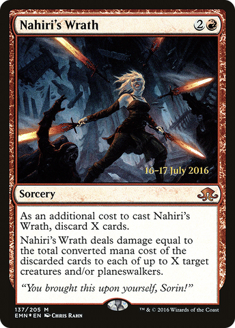 {R} Nahiri's Wrath (Prerelease) [Eldritch Moon Promos][PA EMN 137]