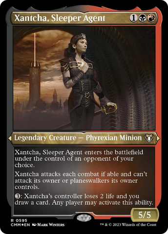 {R} Xantcha, Sleeper Agent (Foil Etched) [Commander Masters][CMM 595]