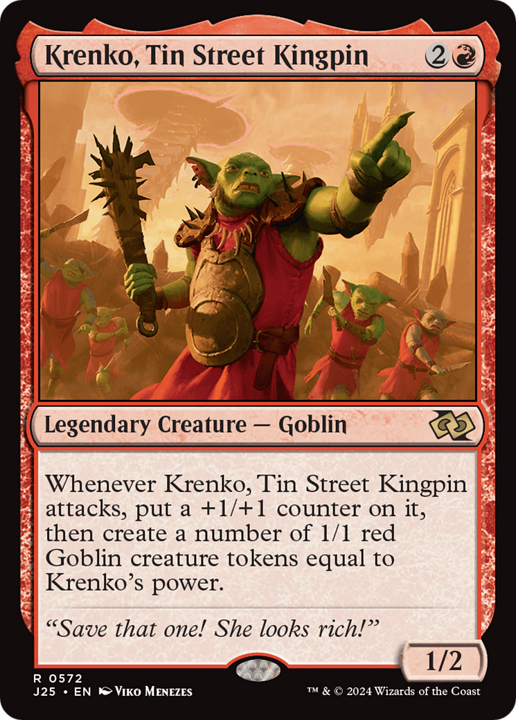 {R} Krenko, Tin Street Kingpin [Foundations Jumpstart][J25 572]