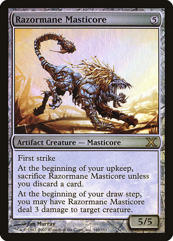 {R} Razormane Masticore (Premium Foil) [Tenth Edition][FP 10E 340]