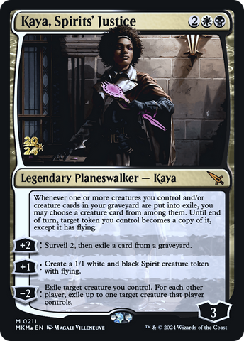 {R} Kaya, Spirits' Justice [Murders at Karlov Manor Prerelease Promos][PR MKM 211]