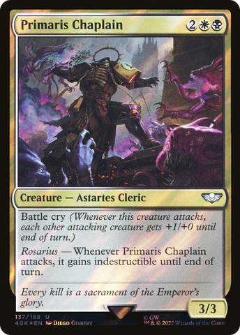 {C} Primaris Chaplain (Surge Foil) [Universes Beyond: Warhammer 40,000][SF 40K 137]