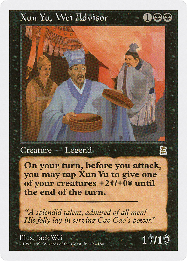 {R} Xun Yu, Wei Advisor [Portal Three Kingdoms][PTK 093] - Misty Mountain Games