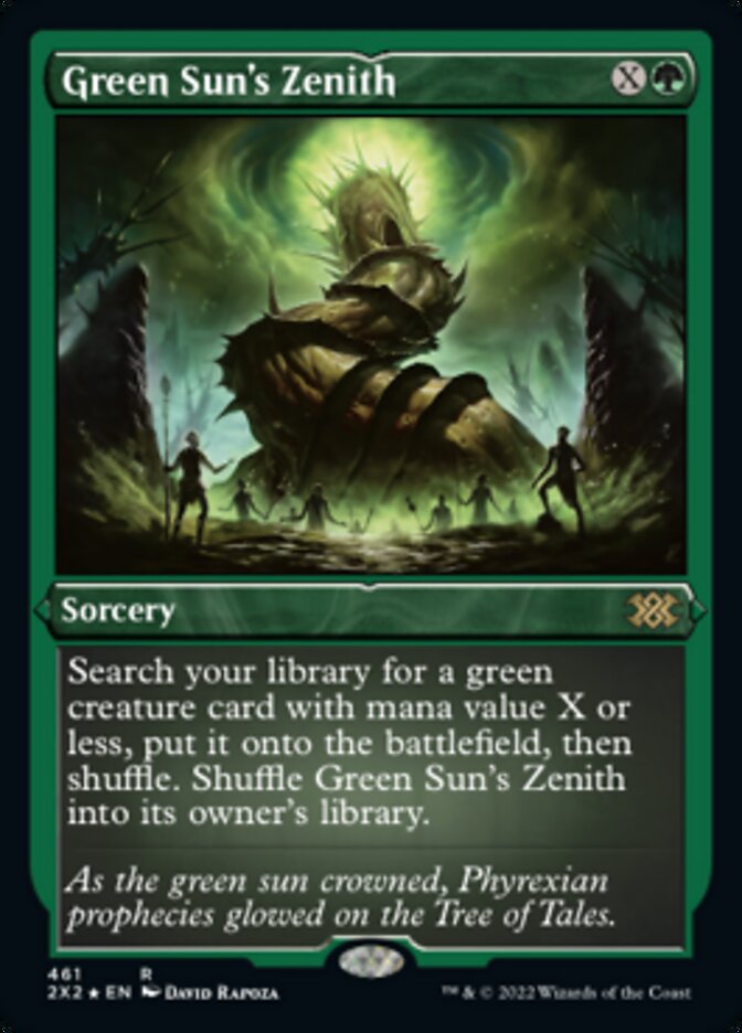 {R} Green Sun's Zenith (Foil Etched) [Double Masters 2022][2X2 461]