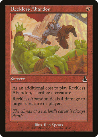 {C} Reckless Abandon [Urza's Destiny][UDS 094]