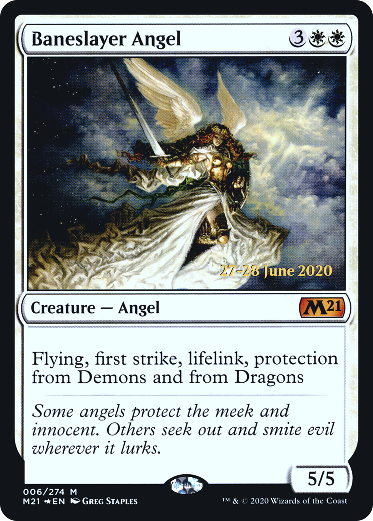 {R} Baneslayer Angel [Core Set 2021 Prerelease Promos][PR M21 006]
