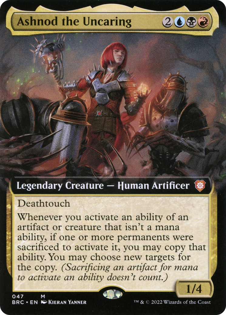 {R} Ashnod the Uncaring (Extended Art) [The Brothers' War Commander][BRC 047]