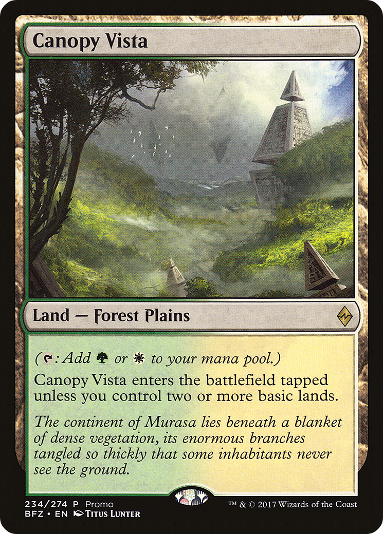 {R} Canopy Vista (Promo) [Battle for Zendikar Standard Series][PA BFZ 234]