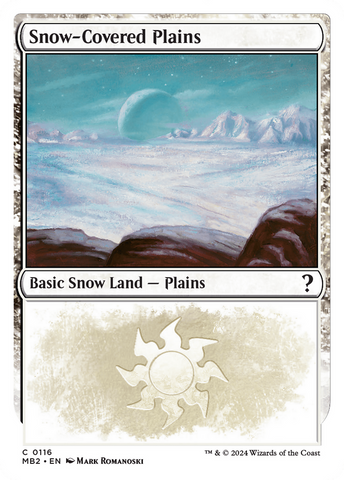 {C} Snow-Covered Plains (White Border) [Mystery Booster 2][MB2 116]