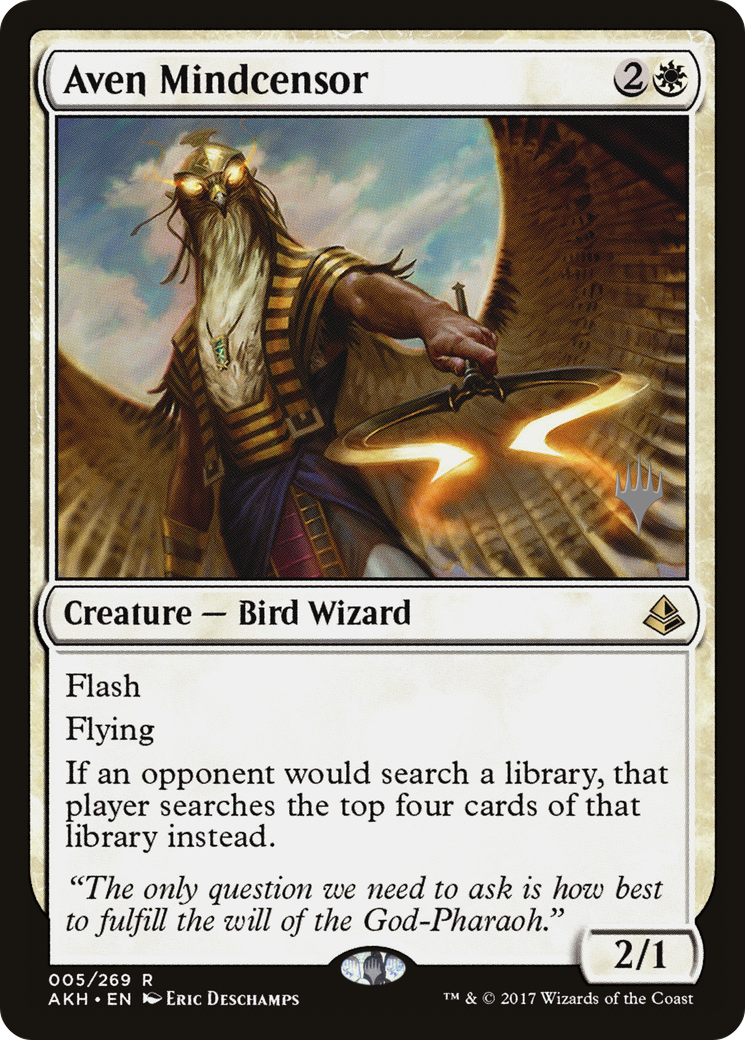 {R} Aven Mindcensor (Promo Pack) [Amonkhet Promos][PP AKH 005]